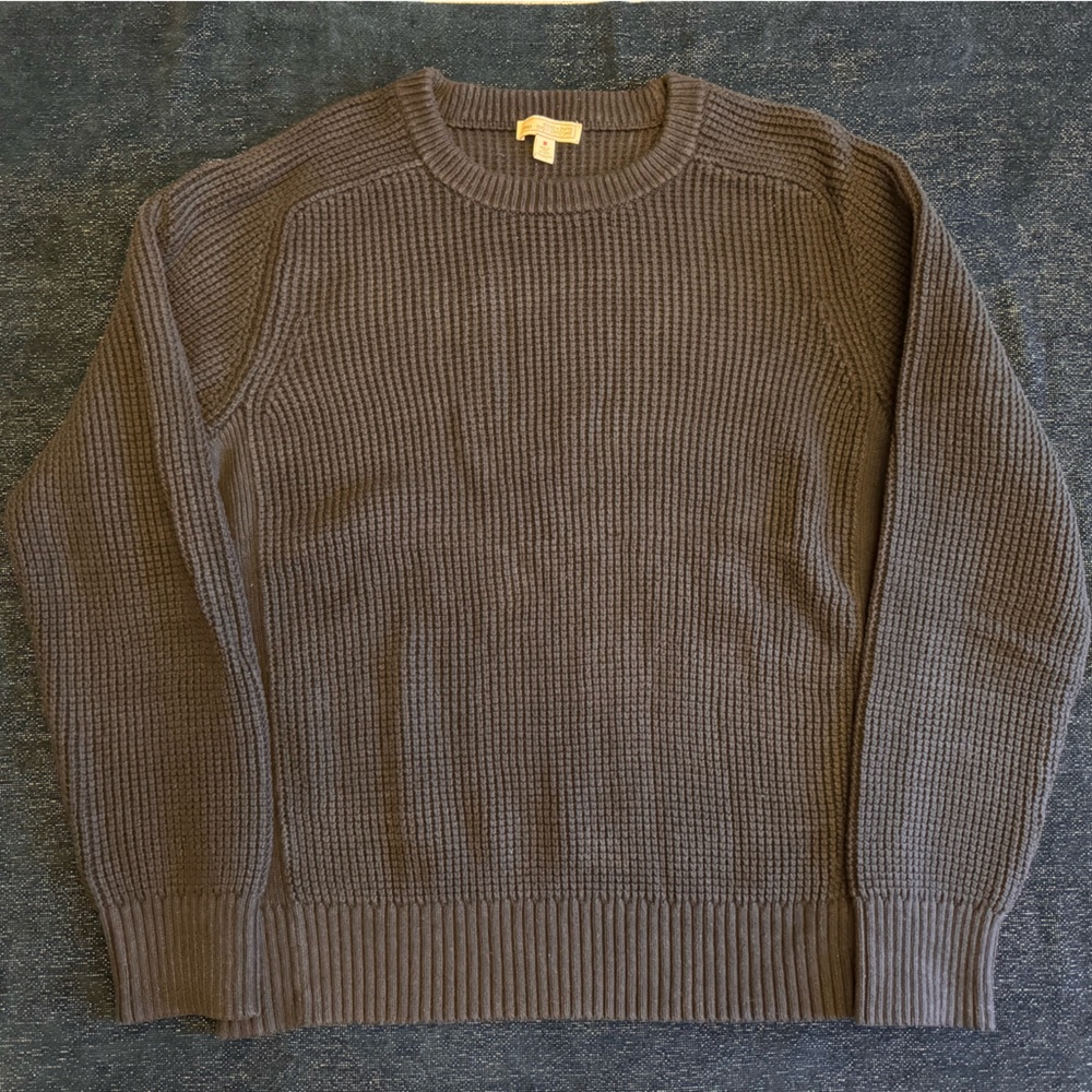 J Crew Navy Fisherman’s Sweater Chunky Knit